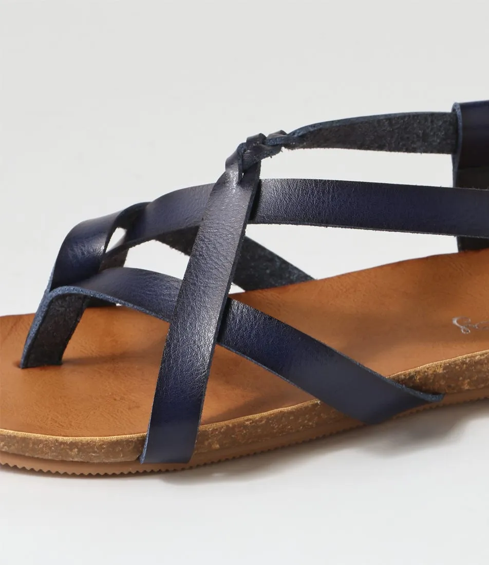 I LOVE BILLY Ginnie Dark Denim Sandals