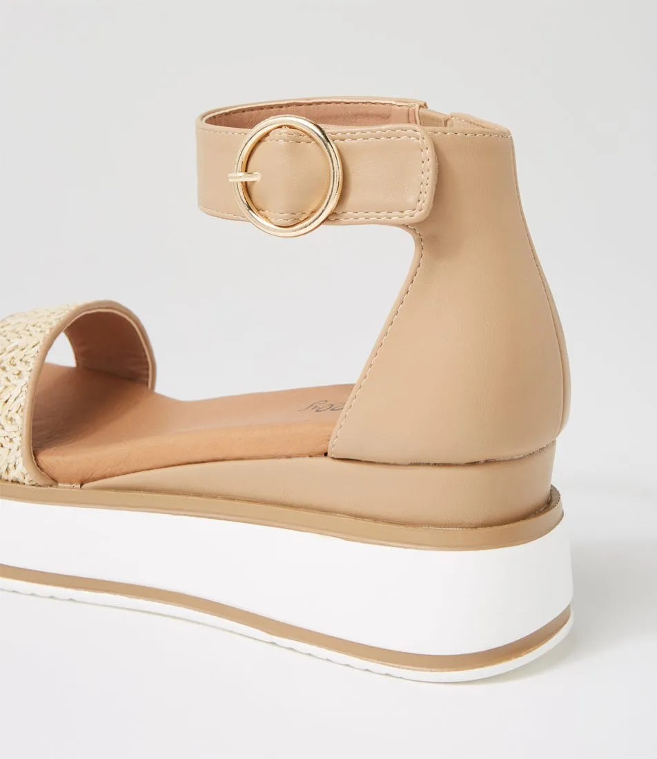 I LOVE BILLY Linnote Latte Multi Sandals