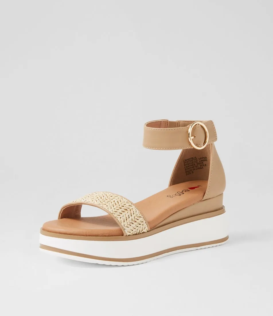 I LOVE BILLY Linnote Latte Multi Sandals