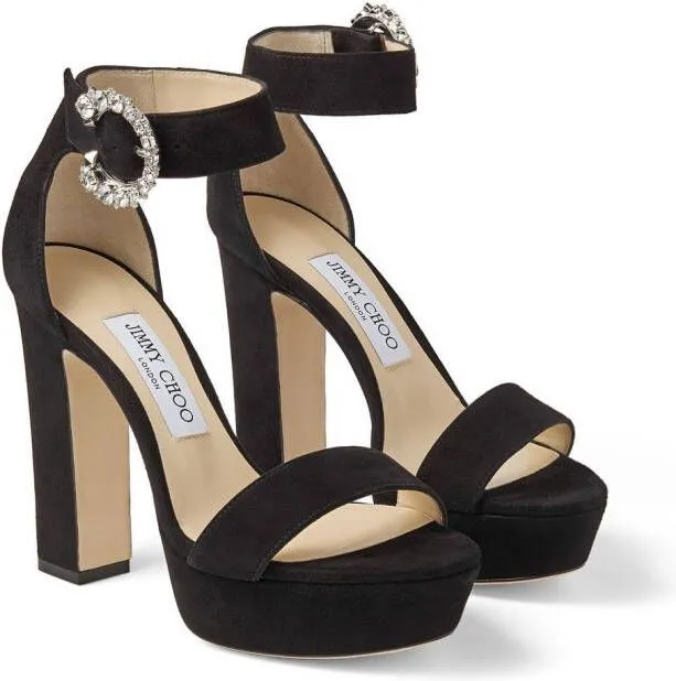 Jimmy Choo Mionne 120mm platform sandals Black