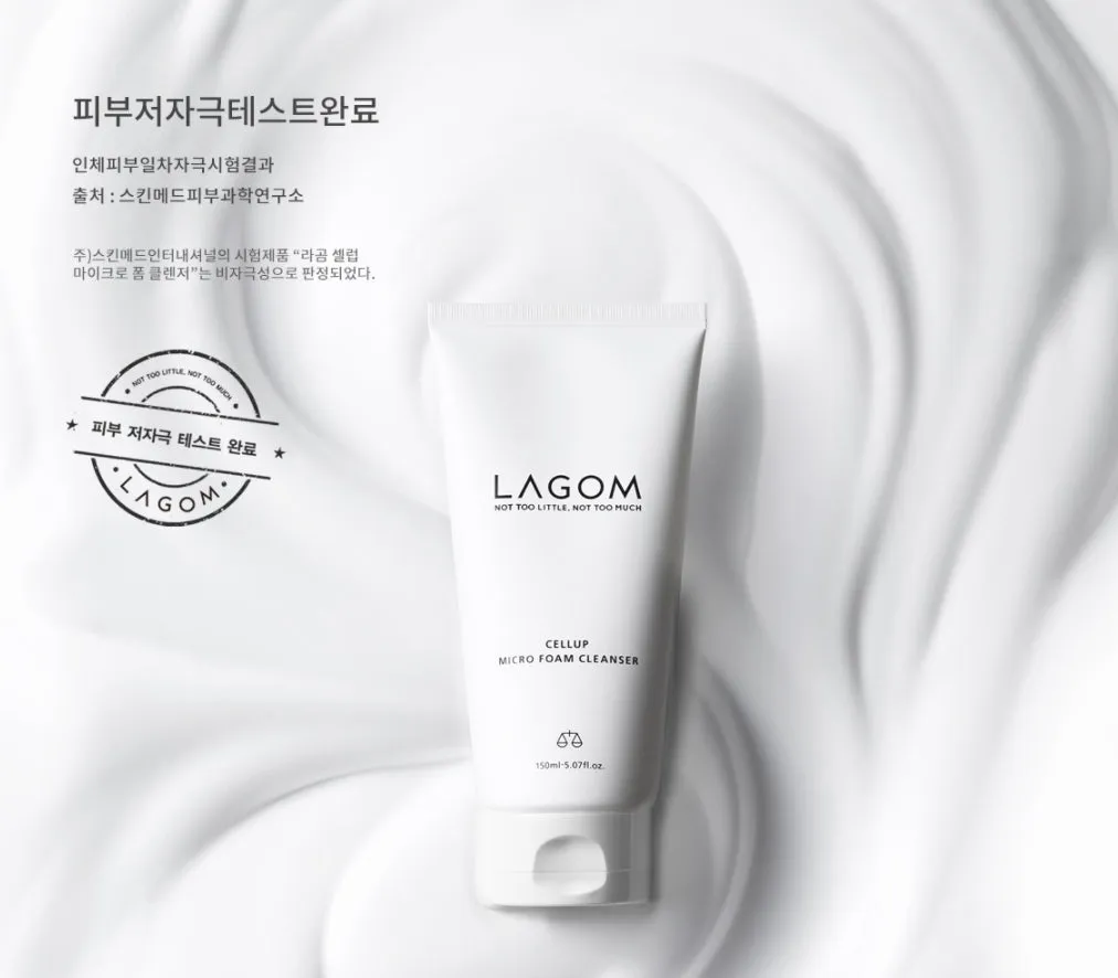 Lagom Cellup Micro Foam Cleanser 150ml Facial Skincare Moisture Pore Sebum