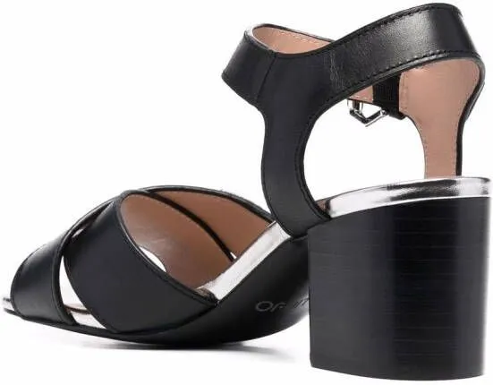 LIU JO Agata logo-plaque sandals Black