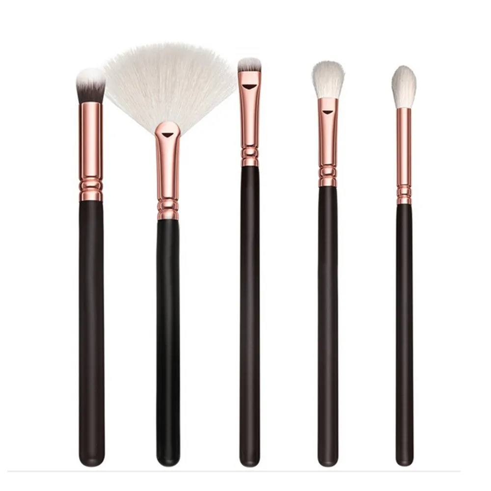 Maange 10 Pcs Eye Makeup Brushes Eyeshadow Blending brush Powder Foundation wood rose gold ovale Make up brush pinceaux kit