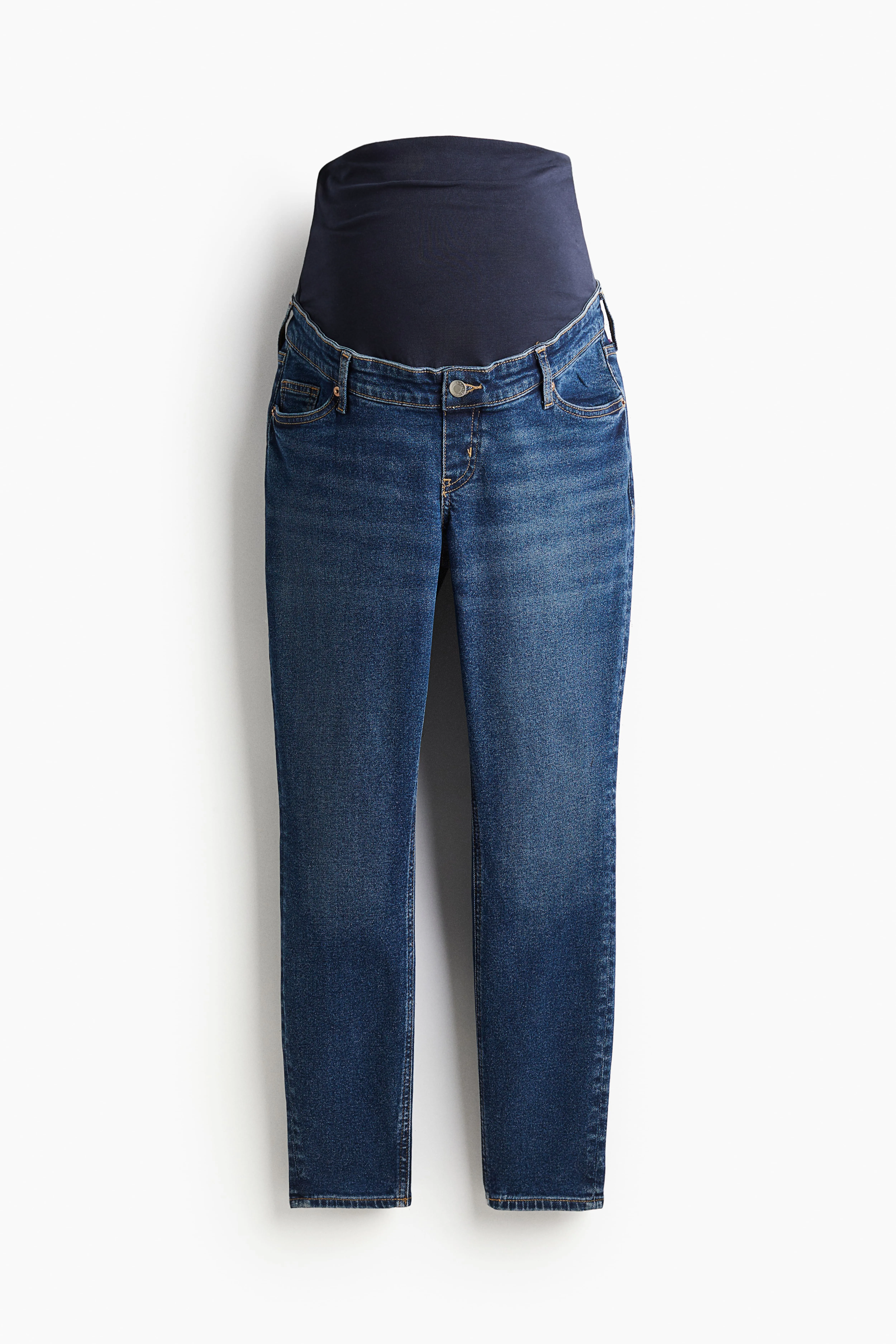 MAMA Slim Ankle Jeans - High waist - Ankle length - Dark denim blue - Ladies | H&M GB