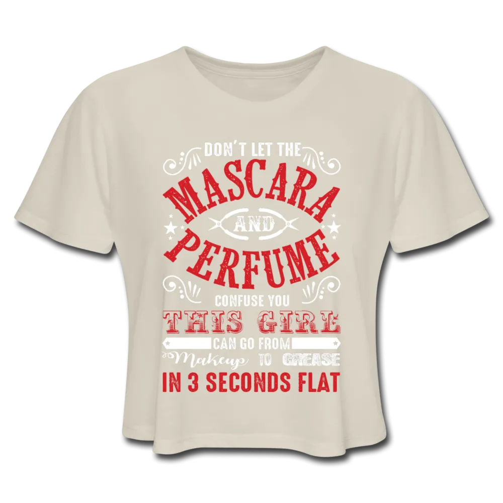 Mascara & Perfume to Grease Women's Cropped T-Shirt