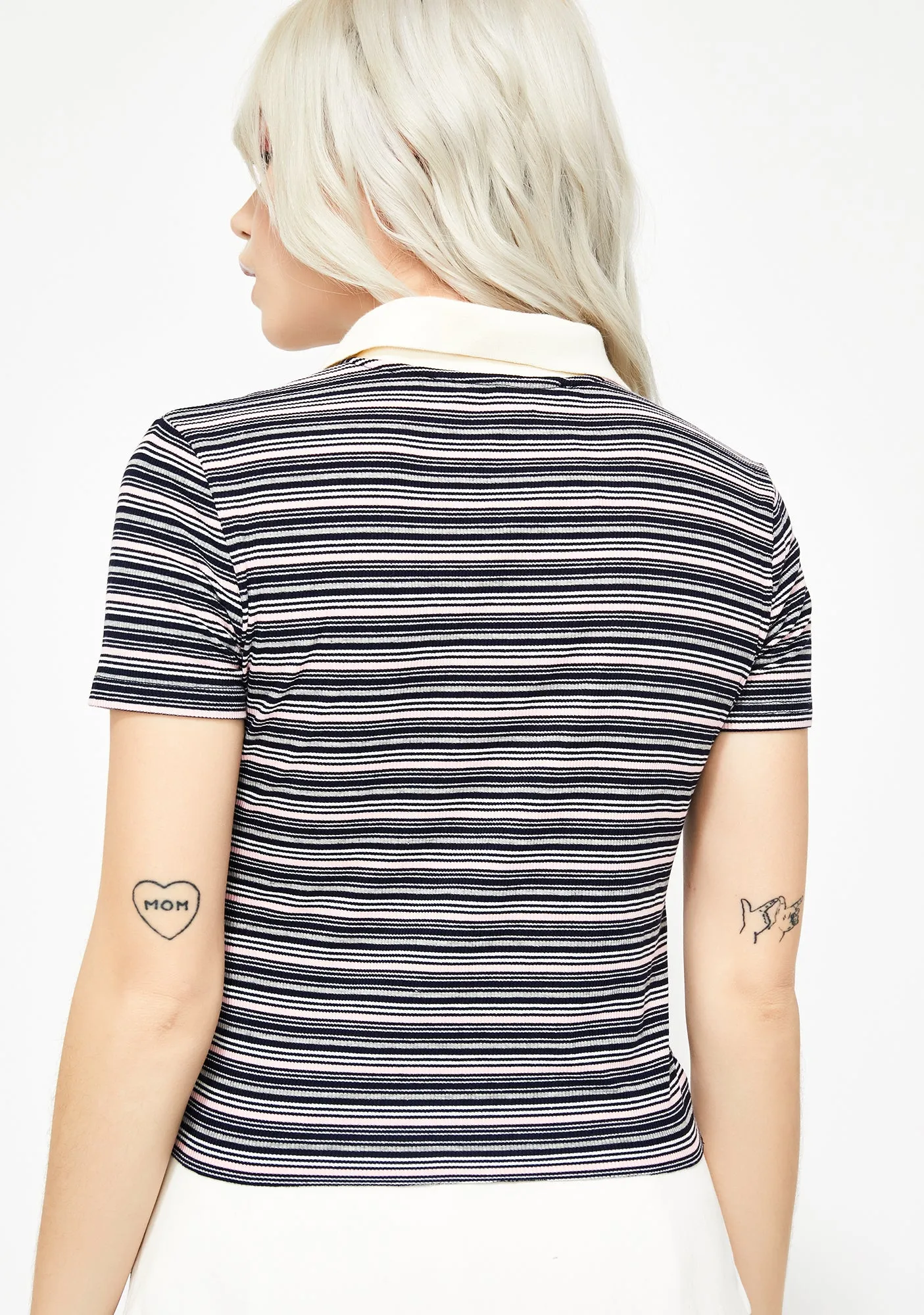 Miss Popular Striped Polo-