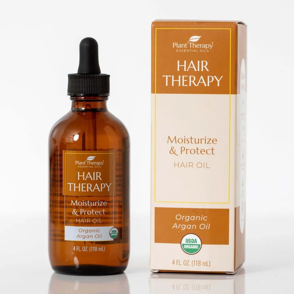 Plant Therapy Argan Organic Carrier Oil (Hair Therapy Moisturize & Protect Hair Oil)