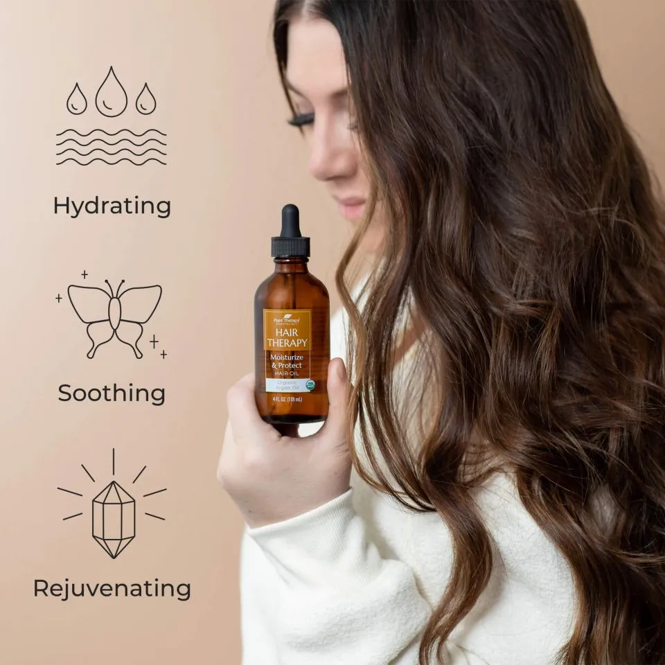 Plant Therapy Argan Organic Carrier Oil (Hair Therapy Moisturize & Protect Hair Oil)