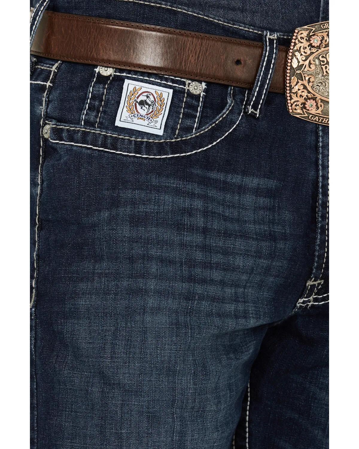 Product Name:  Cinch Men's White Label Performance Dark Relaxed Straight Stretch Denim Jeans