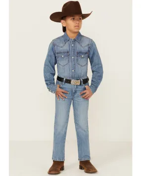 Product Name:  Wrangler Retro Little Boys' Barksdale Dark Wash Slim Straight Stretch Denim Jeans