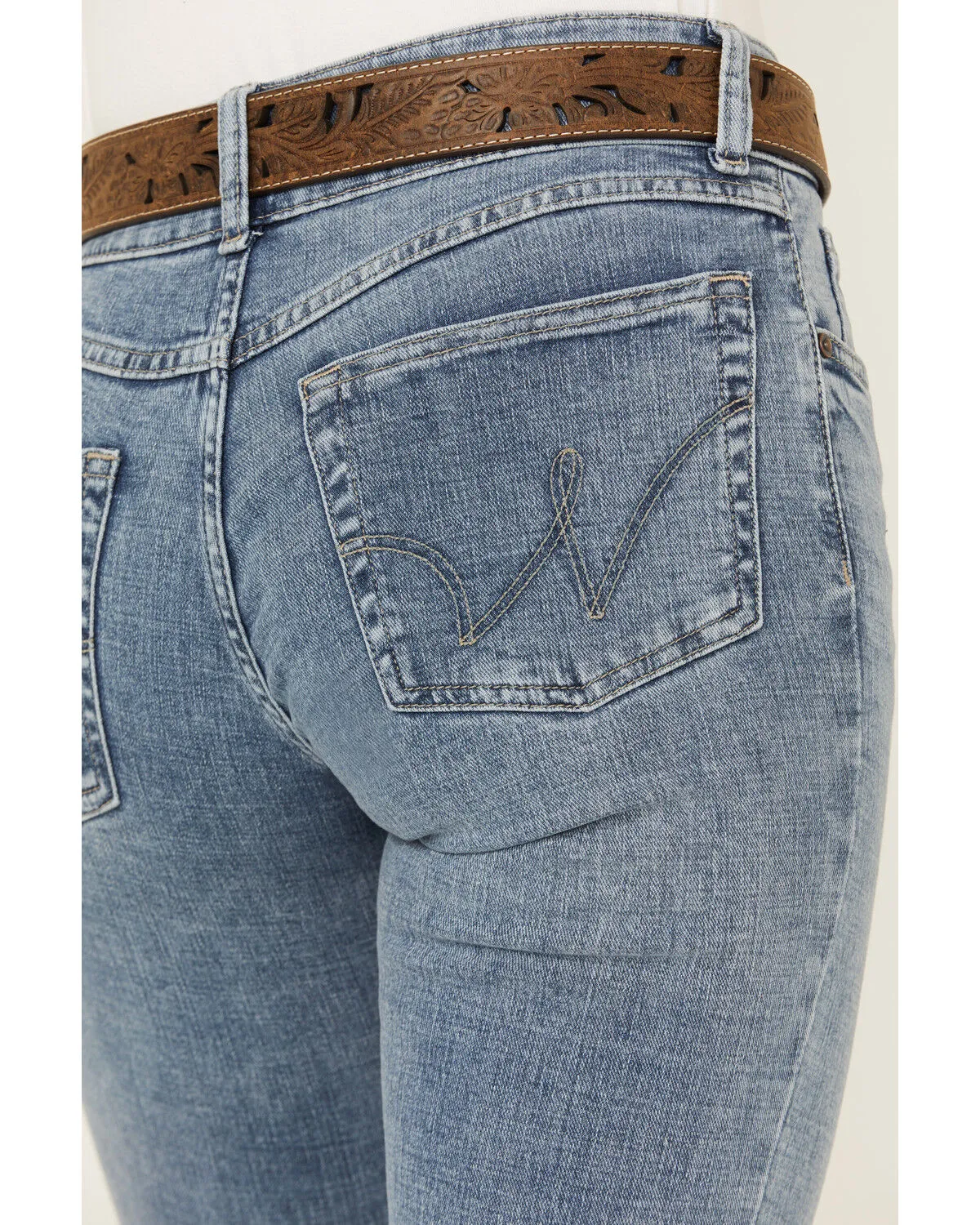 Product Name:  Wrangler Women's Essential Jayne Dark Wash Mid Rise Straight Stretch Denim Jeans