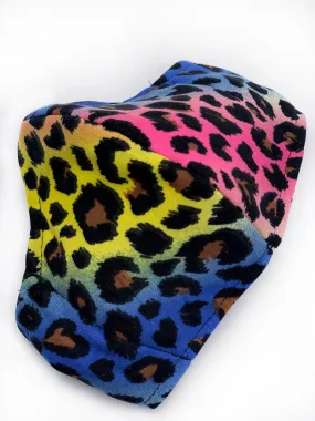 Rainbow Leopard Face Mask