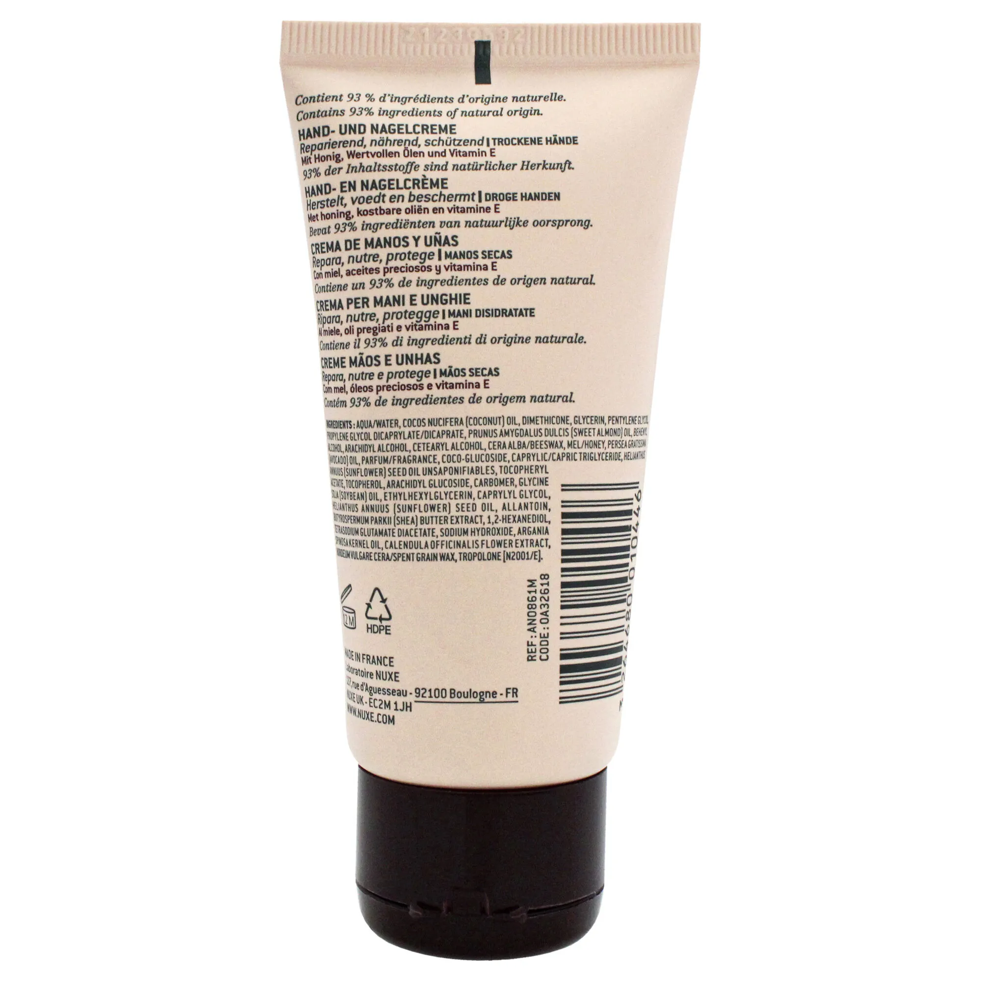 Reve de Miel - Hand and Nail Cream by Nuxe for Unisex 1.7 oz Cream