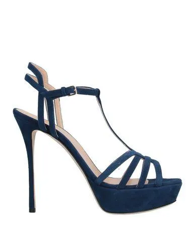 Sergio Rossi Women Sandals Blue 5.5 UK