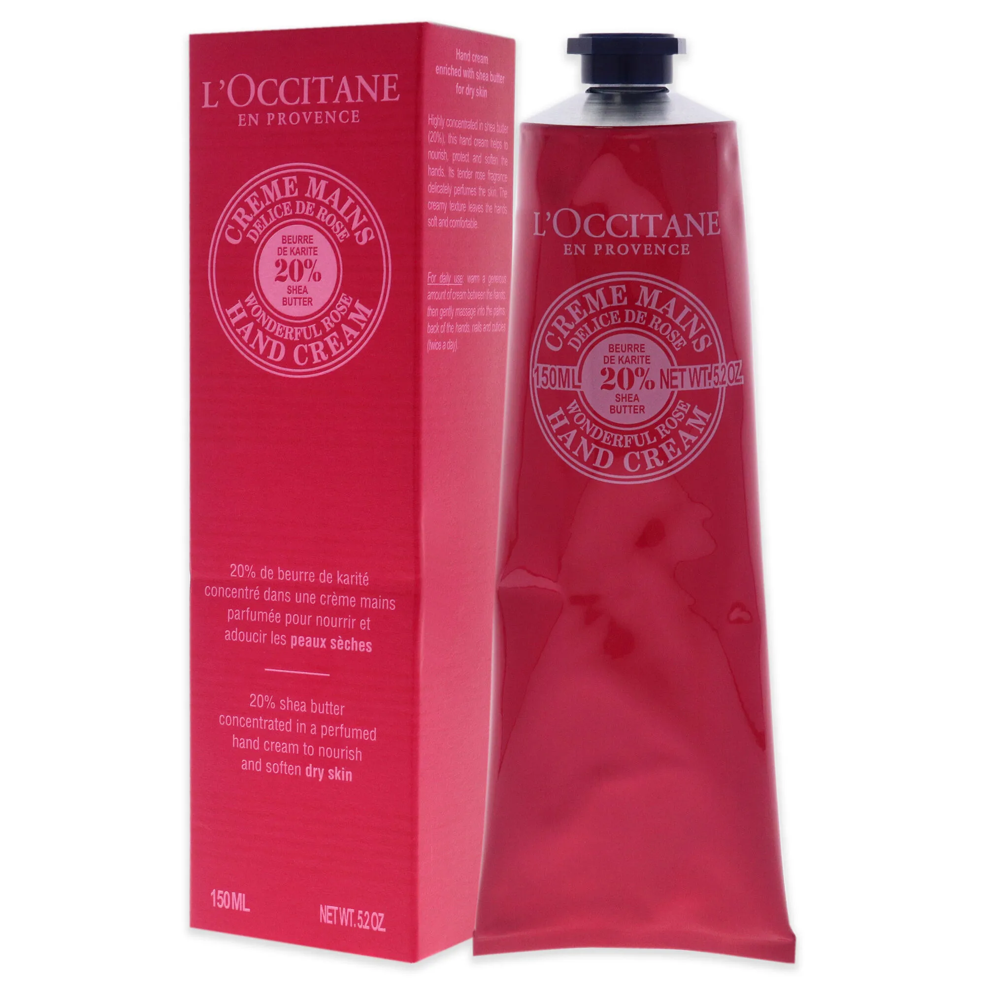 Shea Butter Wonderful Rose Hand Cream by LOccitane for Unisex - 5.2 oz Cream