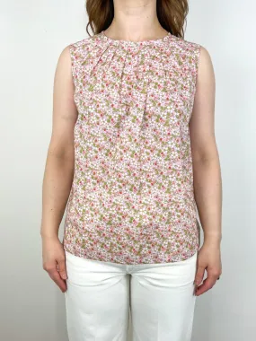 Sleeveless Lisette Top in Pink/Green