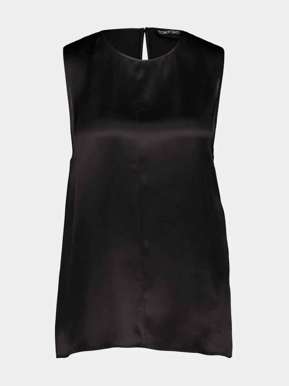 Sleeveless Silk Charmeuse Top