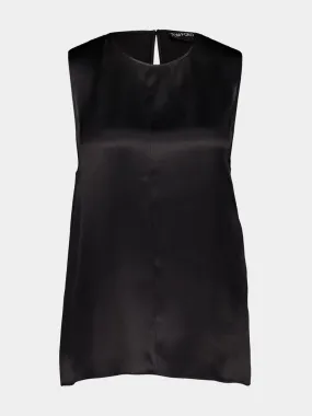 Sleeveless Silk Charmeuse Top