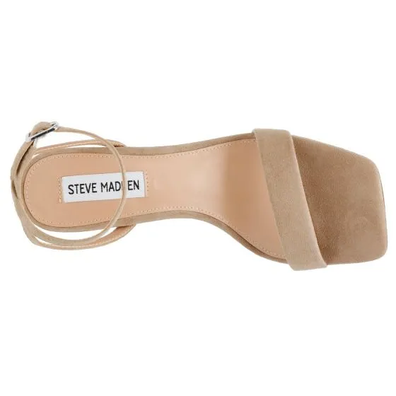 Steve Madden Luxe Tan Kid Suede Sandals