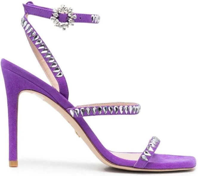 Stuart Weitzman Gemcut 100mm stiletto sandals Purple