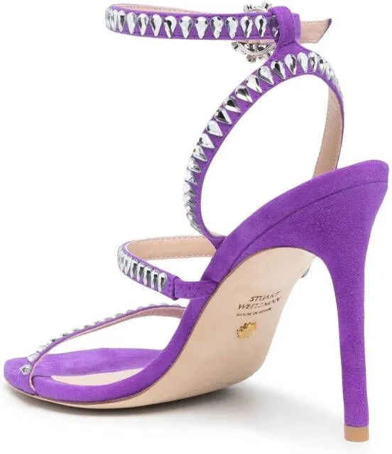 Stuart Weitzman Gemcut 100mm stiletto sandals Purple