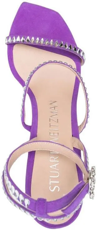 Stuart Weitzman Gemcut 100mm stiletto sandals Purple