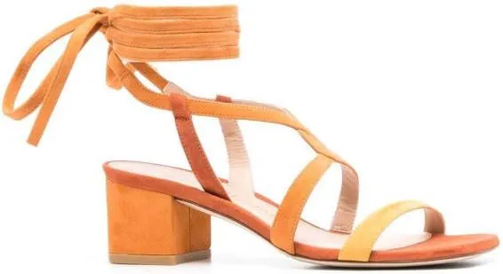 Stuart Weitzman Sue ankle-tied sandals Orange