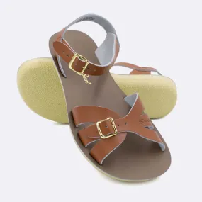 Sun San Boardwalk Sandals - Black/Tan/White