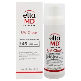 UV Clear Facial Sunscreen SPF 46 by EltaMD for Unisex - 1.7 oz Sunscreen