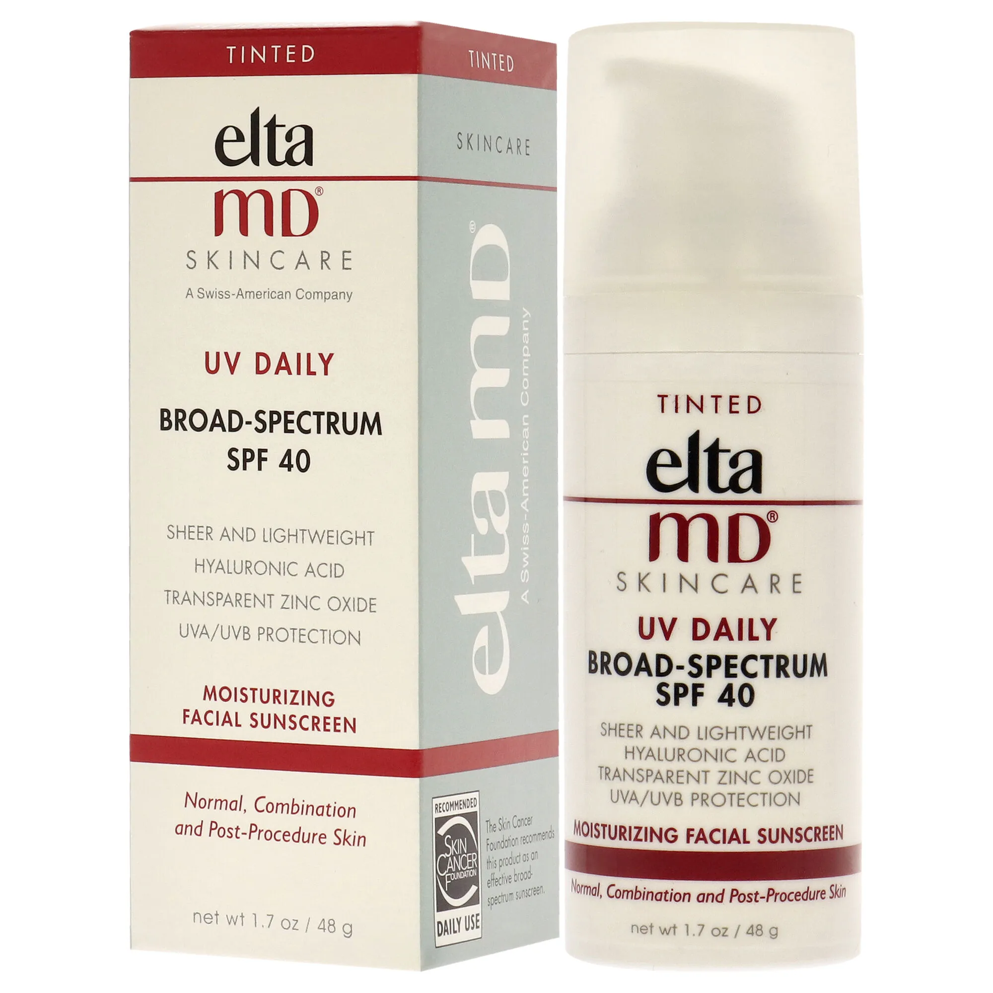 UV Daily Sunscreen SPF 40 - Tinted by EltaMD for Unisex - 1.7 oz Sunscreen