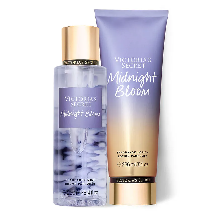 Victoria's Secret Midnight Bloom Fragrance Mist 8.4 oz & Body Lotion 8.0 oz