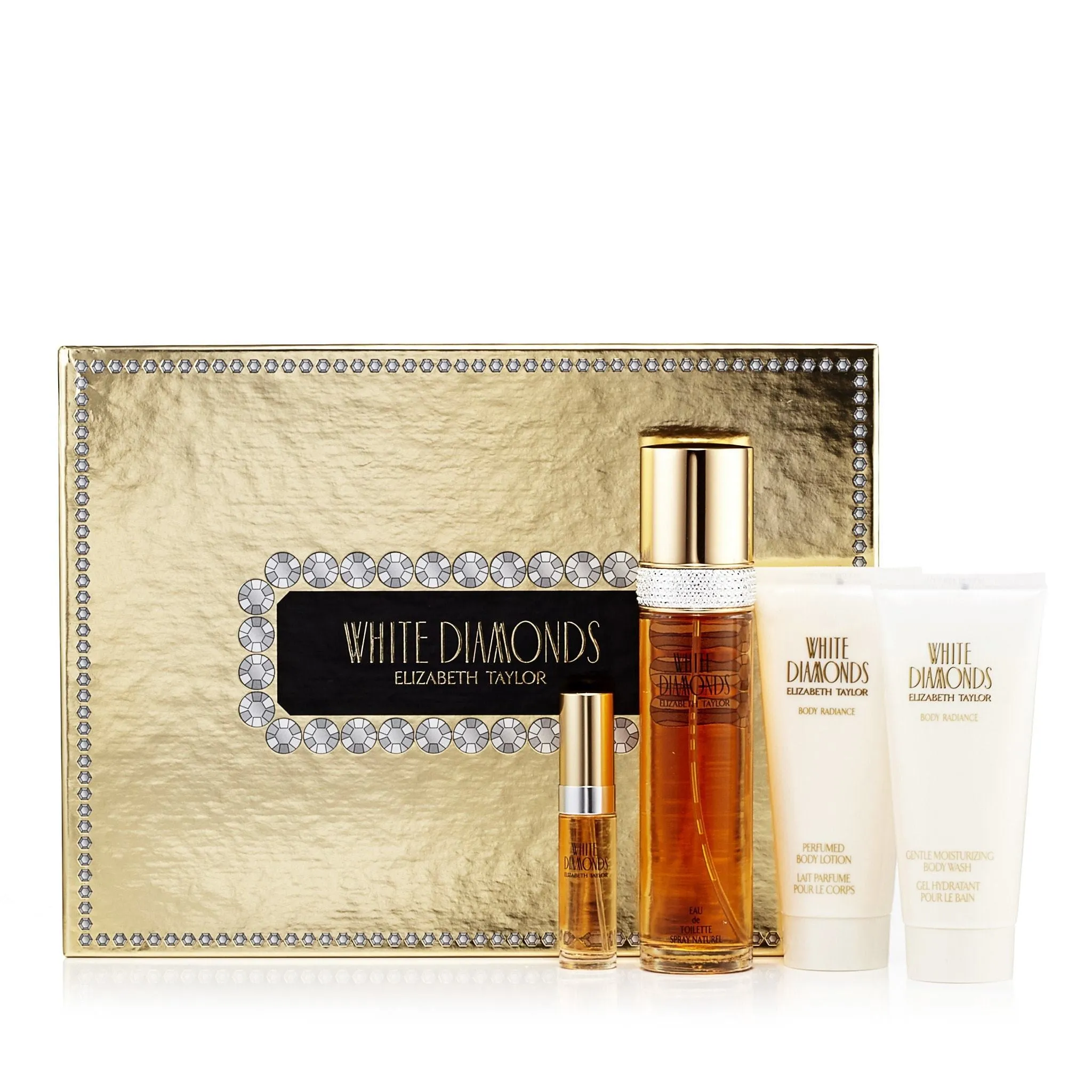 White Diamonds Gift Set Eau de Toilette, Body Lotion and Shower Gel for Women by Elizabeth Taylor