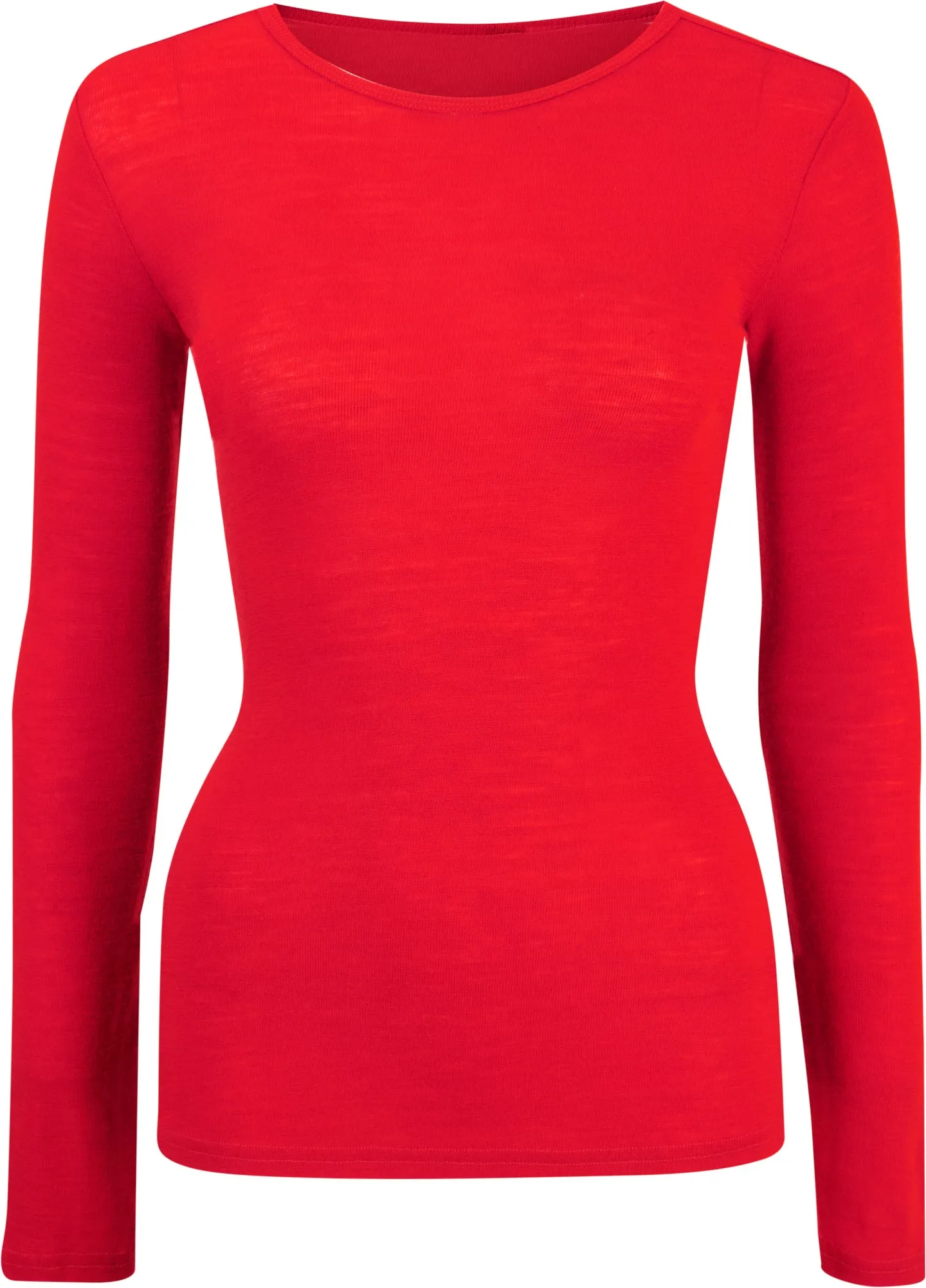 Women's 100% Merino Crew Neck Top in Red Lipstick | Postie