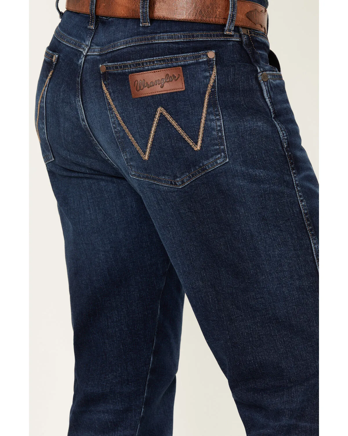 Wrangler Retro Men's Beckford Dark Wash Slim Straight Stretch Denim Jeans - Tall