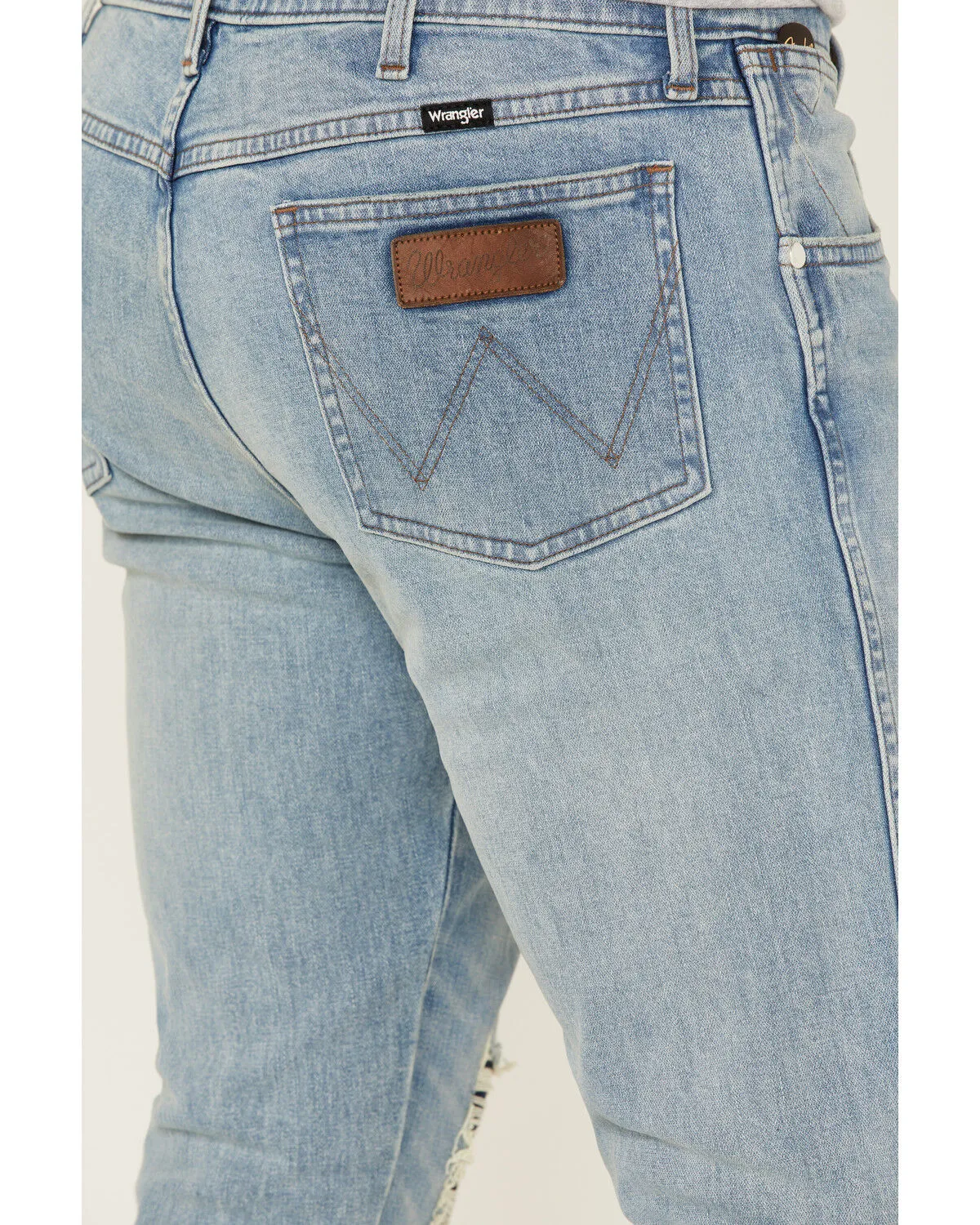 Wrangler X Fender Men's Greensboro Cowboy Rockstar Relic Distressed Regular Straight Jeans