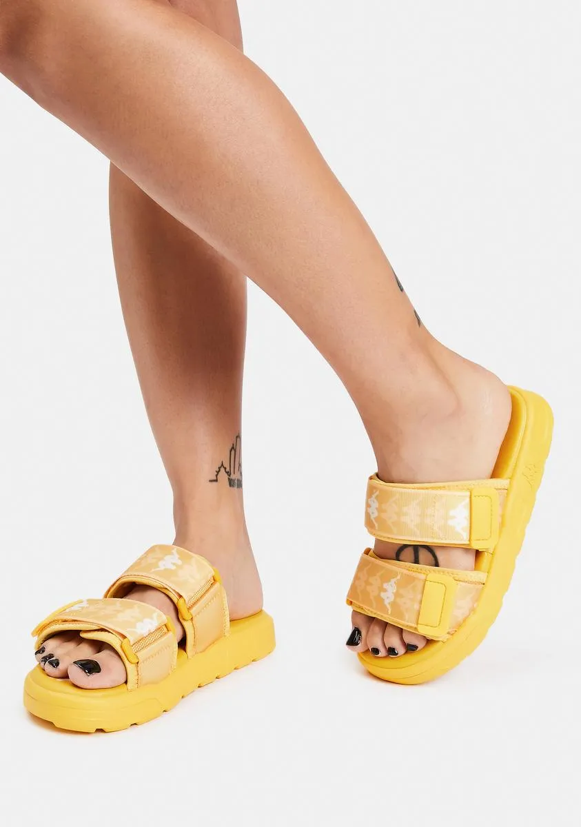 Yellow White 222 Banda Aster 1 Sandals-